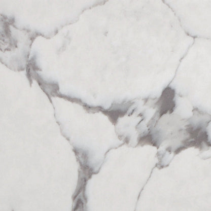 Sarah Calacatta Marble 1800 Semi-Inset Basin-Top, Double Bowl, No Tap Hole