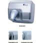 Touch free hand dryer Brushed stainless steel finish