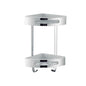 Corner Basket (Stainless Steel, Chrome finished with white plastic tray)