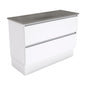 SATORI QUEST 1200 Gloss White 2 Drawer Vanity On Kick