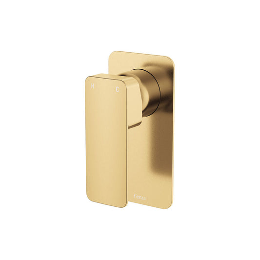 Tono Wall Mixer, Rectangular Plate, Urban Brass