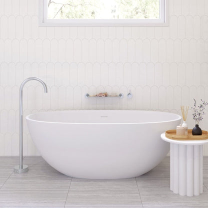 Sasso Cast Stone Solid Surface Bath, 1550mm