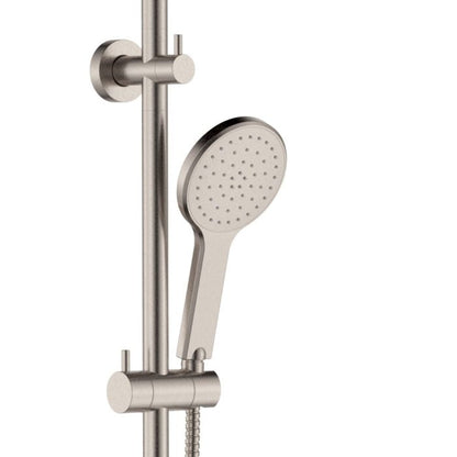 KAYA Twin Rail Shower Brushed Nickel