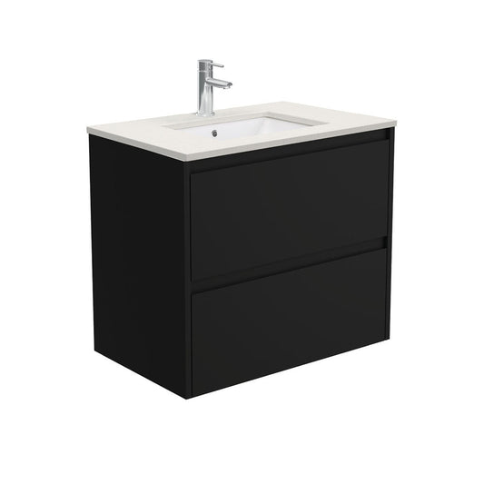 SARAH ROMAN SAND AMATO 750 Satin Black Vanity Wall Hung 1TH