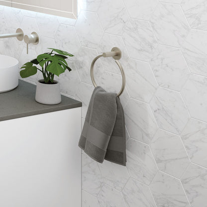 KAYA Towel Ring Brushed Nickel