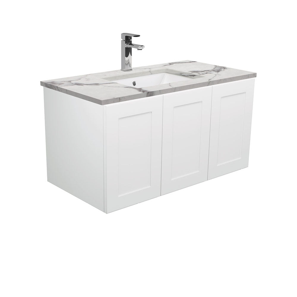 Sarah Calacatta Marble Undermount 900 Mila Wall-Hung Vanity