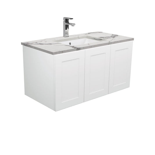 Sarah Calacatta Marble Undermount 900 Mila Wall-Hung Vanity