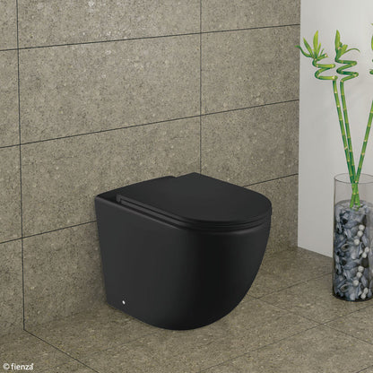 Koko Matte Black Wall-Faced Toilet Suite