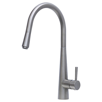 ISABELLA Deluxe Gooseneck Pull Out Kitchen Mixer Brushed Nickel