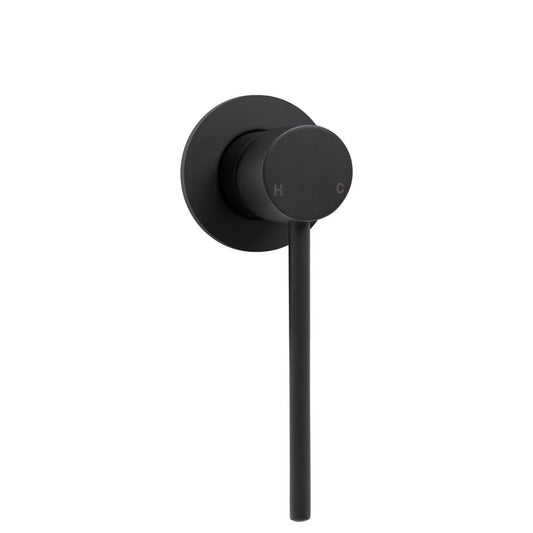 HUSTLE CARE Wall Mixer Matte Black Round Plate