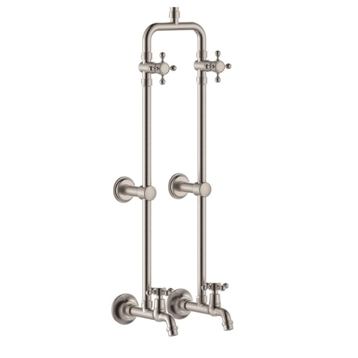 Lillian Exposed Rail Shower & Bath Set, Brushed Nickel