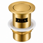 Brass Pop Up Waste with Overflow