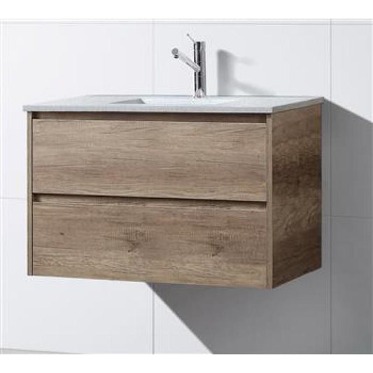 HW 900 Dark walnut Timber look wall hung CABINET ONLY 900 x 465 x 560