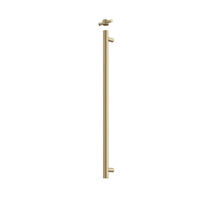 Caroma Liano II Heated Towel Rail Vertical Brushed Brass (Transformer not included)