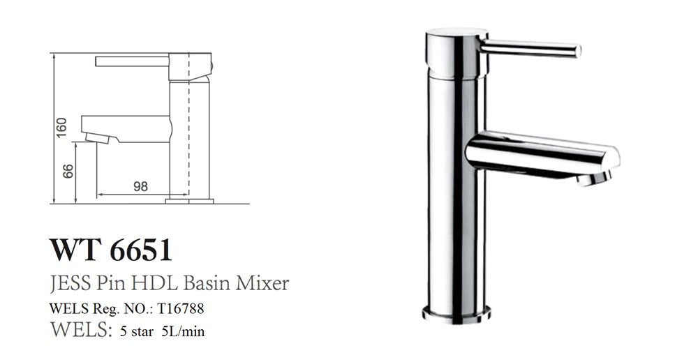 JESS Basin Mixer Chrome