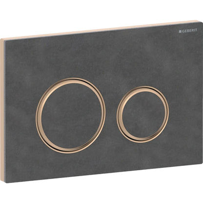Geberit Sigma50 actuator plate, round, dual flush, metal colour red gold