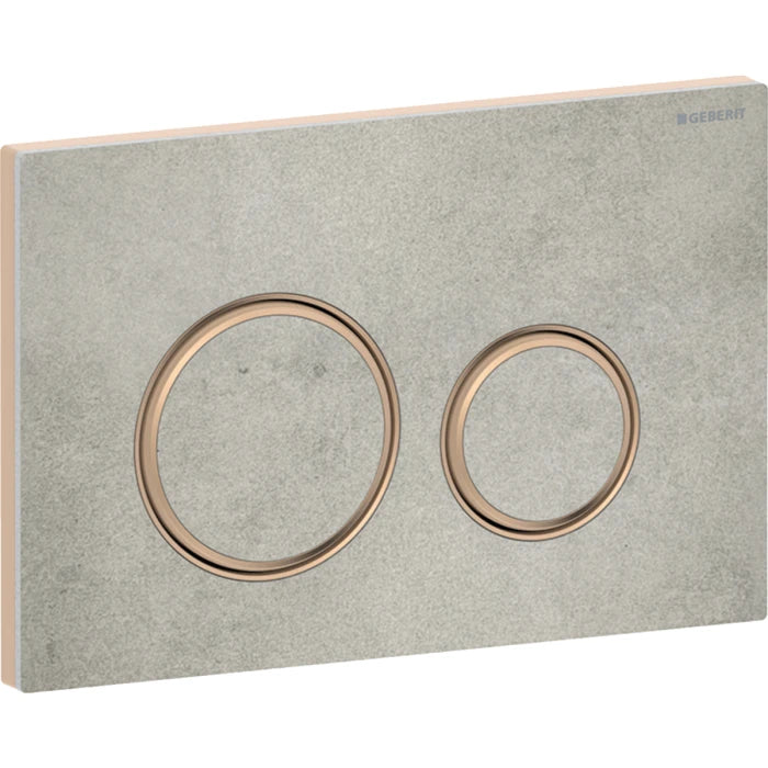Geberit Sigma50 actuator plate, round, dual flush, metal colour red gold