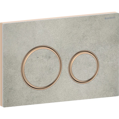 Geberit Sigma50 actuator plate, round, dual flush, metal colour red gold