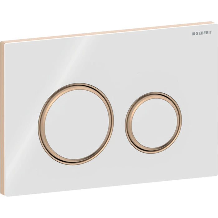 Geberit Sigma50 actuator plate, round, dual flush, metal colour red gold