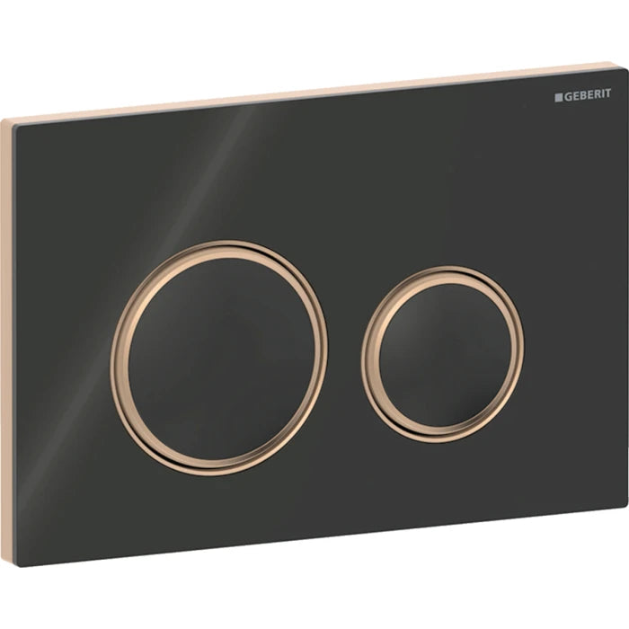 Geberit Sigma50 actuator plate, round, dual flush, metal colour red gold