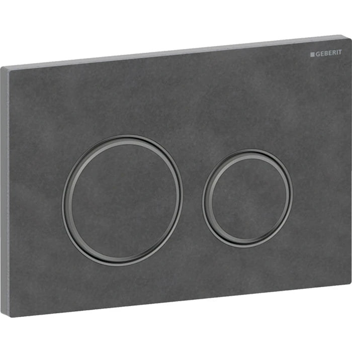 Geberit Sigma50 actuator plate, round, dual flush, metal colour black chrome