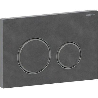 Geberit Sigma50 actuator plate, round, dual flush, metal colour black chrome