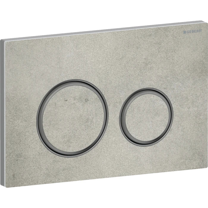 Geberit Sigma50 actuator plate, round, dual flush, metal colour black chrome