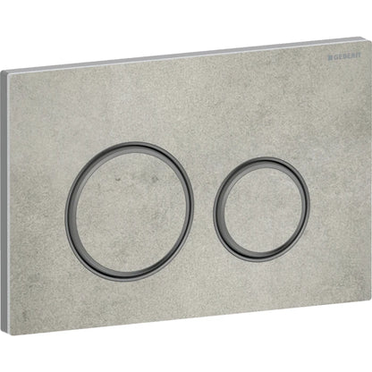 Geberit Sigma50 actuator plate, round, dual flush, metal colour black chrome