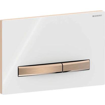 Geberit Sigma50 actuator plate, square, dual flush, metal colour red gold