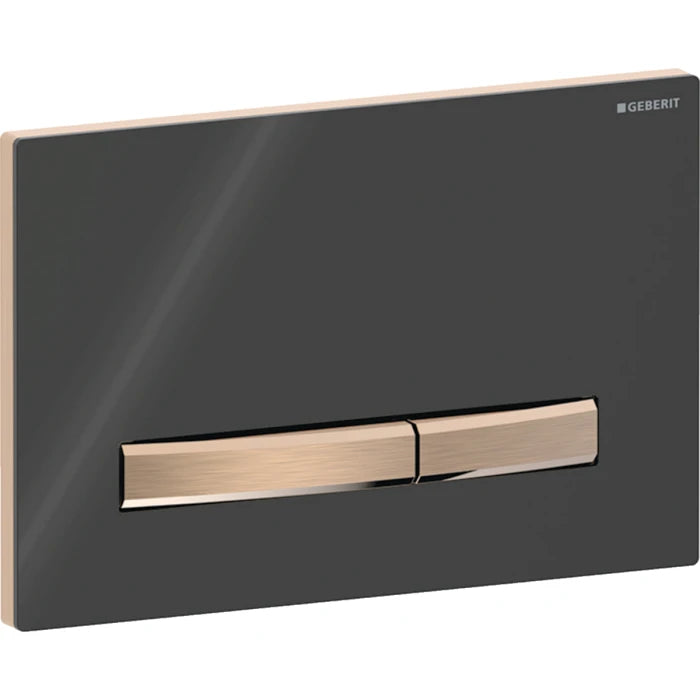 Geberit Sigma50 actuator plate, square, dual flush, metal colour red gold