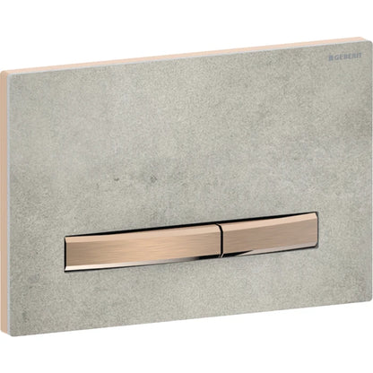Geberit Sigma50 actuator plate, square, dual flush, metal colour red gold