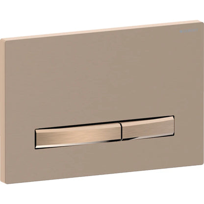 Geberit Sigma50 actuator plate, square, dual flush, metal colour red gold