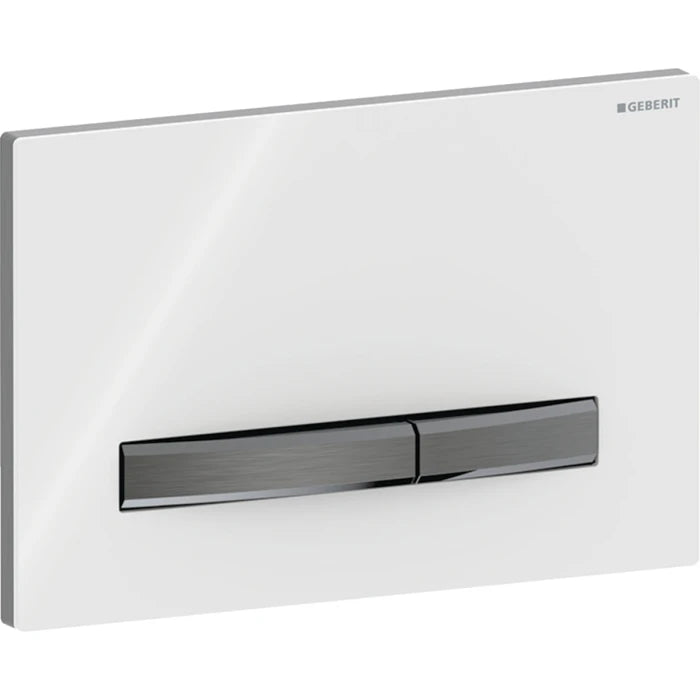 Geberit Sigma50 actuator plate, square, dual flush, metal colour black chrome