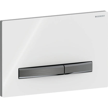 Geberit Sigma50 actuator plate, square, dual flush, metal colour black chrome