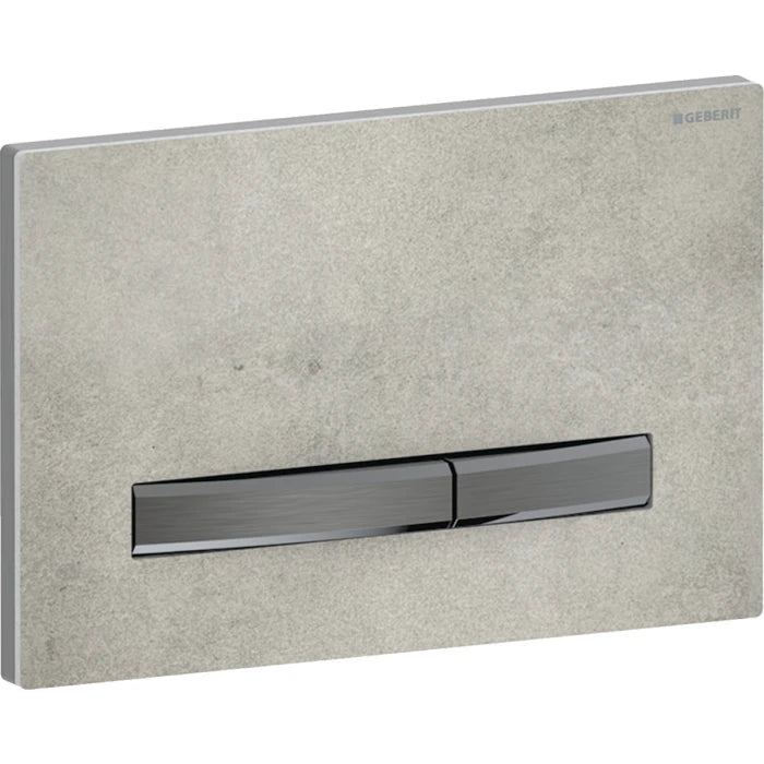 Geberit Sigma50 actuator plate, square, dual flush, metal colour black chrome
