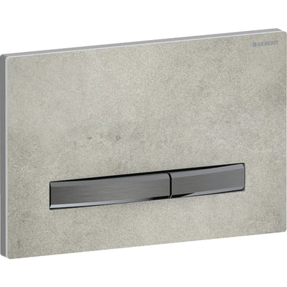Geberit Sigma50 actuator plate, square, dual flush, metal colour black chrome