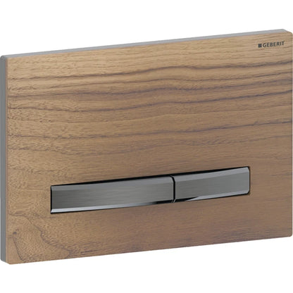 Geberit Sigma50 actuator plate, square, dual flush, metal colour black chrome
