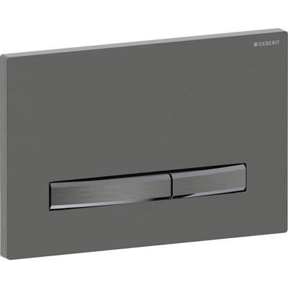 Geberit Sigma50 actuator plate, square, dual flush, metal colour black chrome