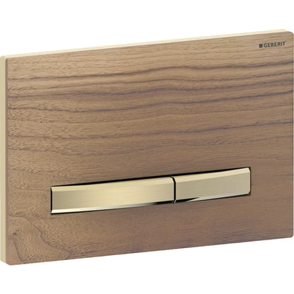 Geberit Sigma50 actuator plate, square, dual flush, metal colour brass-coloured