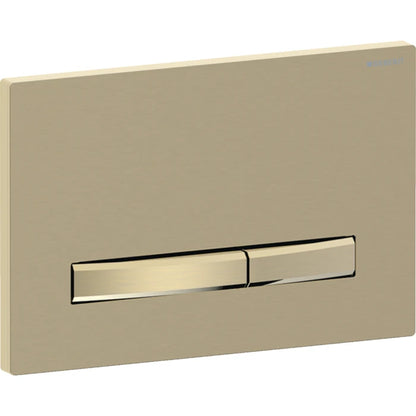 Geberit Sigma50 actuator plate, square, dual flush, metal colour brass-coloured
