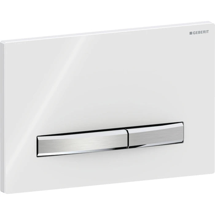 Geberit Sigma50 actuator plate, square, dual flush, metal colour chrome-plated