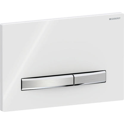 Geberit Sigma50 actuator plate, square, dual flush, metal colour chrome-plated