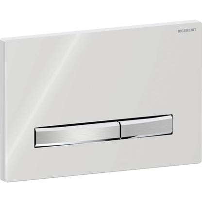 Geberit Sigma50 actuator plate, square, dual flush, metal colour chrome-plated
