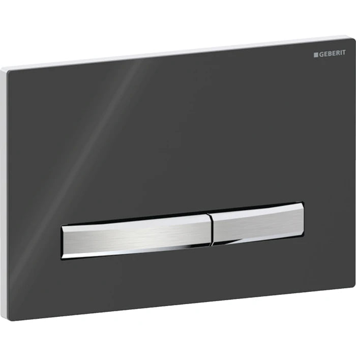 Geberit Sigma50 actuator plate, square, dual flush, metal colour chrome-plated