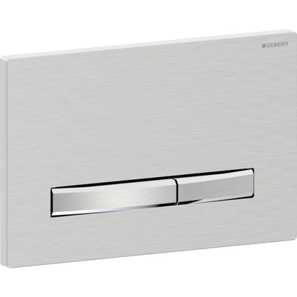 Geberit Sigma50 actuator plate, square, dual flush, metal colour chrome-plated