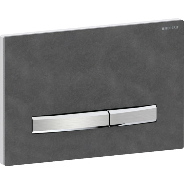 Geberit Sigma50 actuator plate, square, dual flush, metal colour chrome-plated