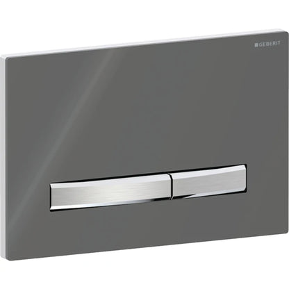 Geberit Sigma50 actuator plate, square, dual flush, metal colour chrome-plated
