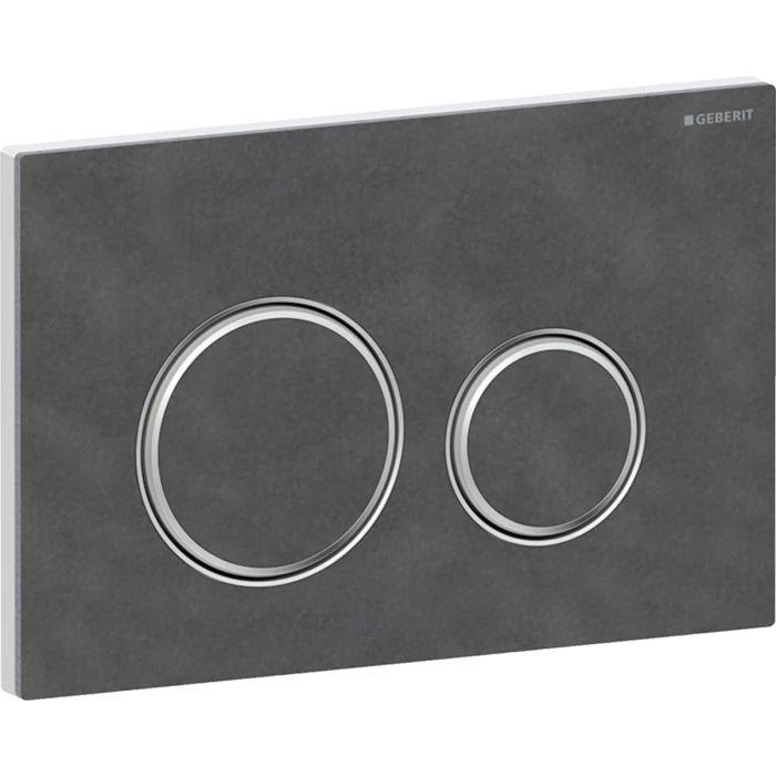 Geberit Sigma50 actuator plate, round, dual flush, metal colour chrome-plated