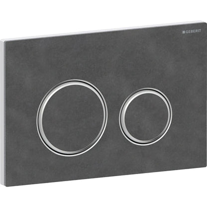 Geberit Sigma50 actuator plate, round, dual flush, metal colour chrome-plated
