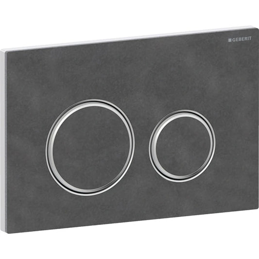 Geberit Sigma50 actuator plate, round, dual flush, metal colour chrome-plated